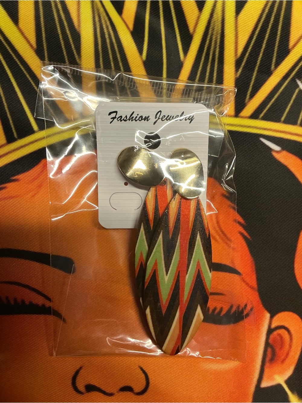Fashion Jewelry Multicolor Chevron Drop Earrings